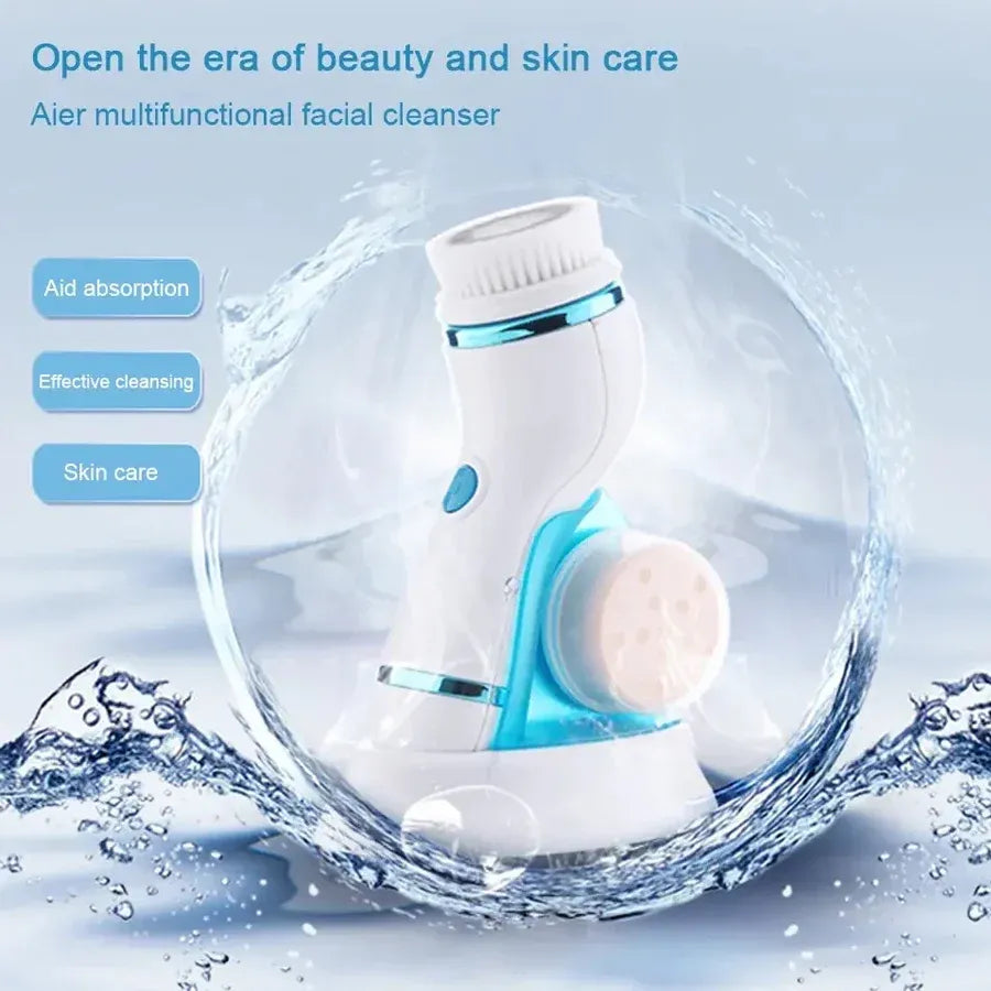 4 in 1 Rechargeable Facial Cleansing Brush & Massager