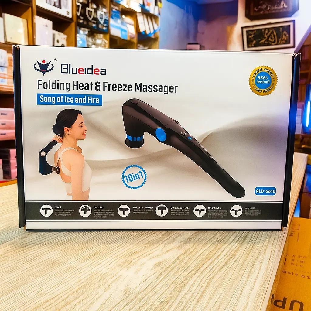 10-in-1 Foldable Heat & Cold Therapy Massager Deep Tissue Body Massage Gun