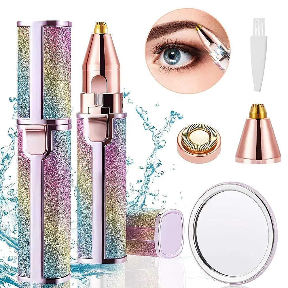 2-in-1 Rechargeable Facial Hair Remover & Eyebrow Trimmer for Women